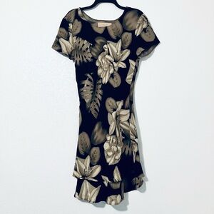 Pat Argenti Silk Dress (Black/Taupe)